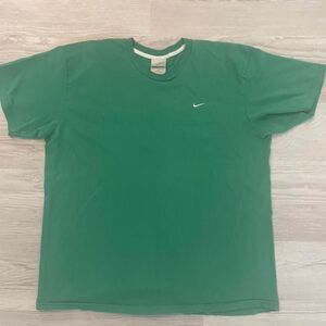 Early 2000s Nike Side Swoosh Embroidered Men's Green T-Shirt Size XL